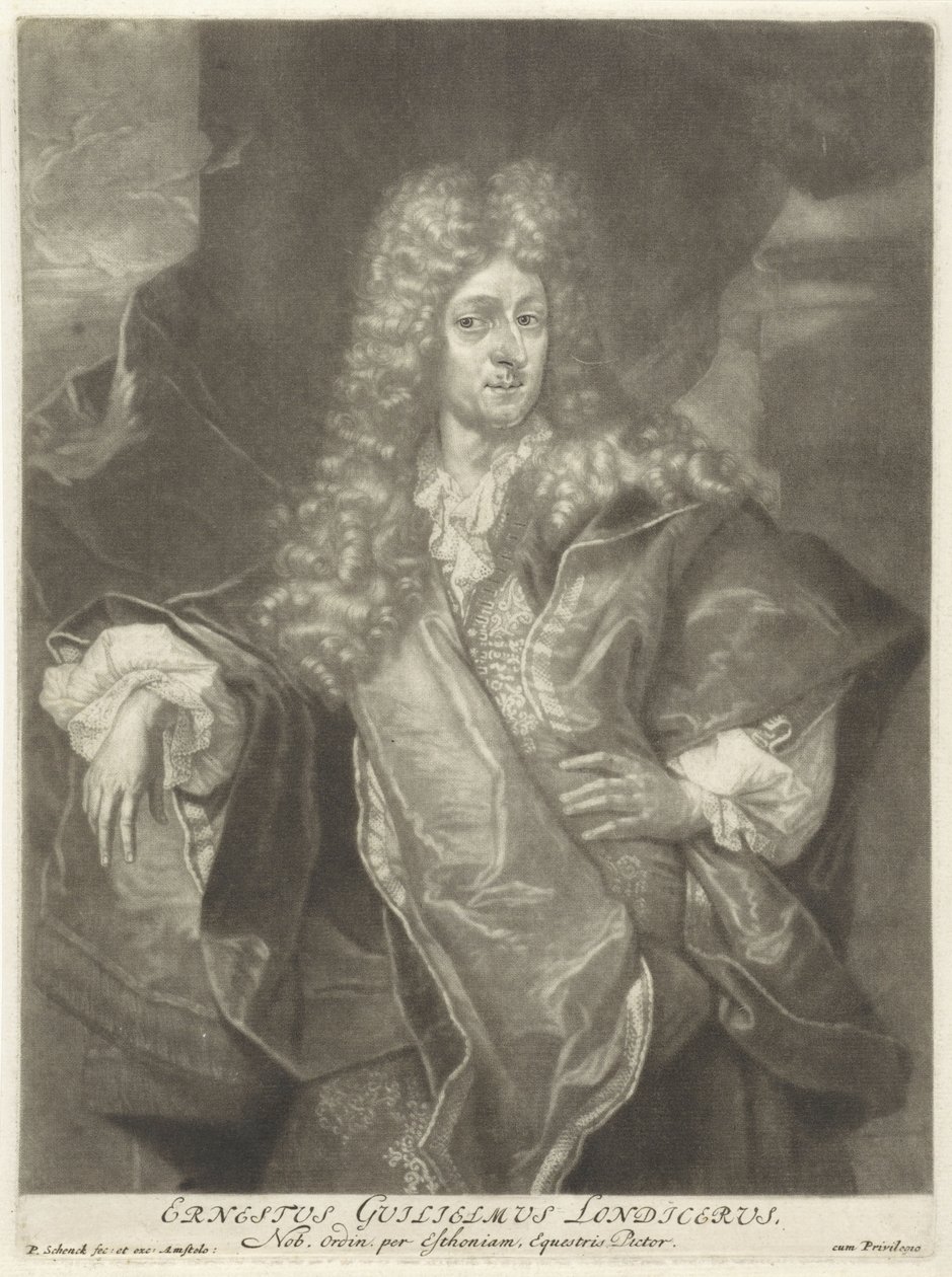Portret Ernsta Wilhelma Londicera autorstwa Pietera Schenka (I), 1670 - 1713 autorstwa Peter Schenk the Elder