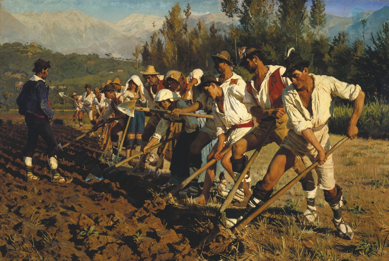 Włoscy pracownicy terenowi autorstwa Peder Severin Krøyer