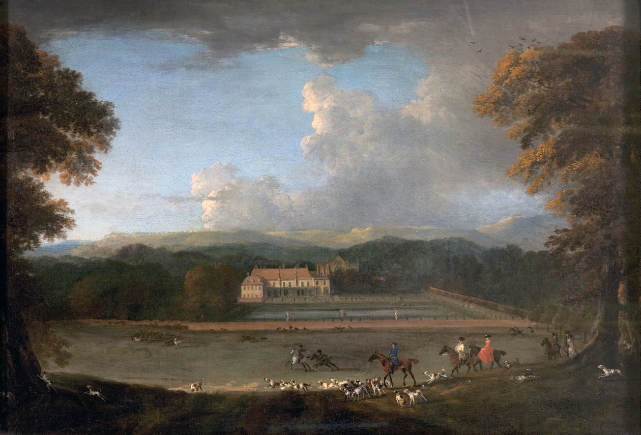 East View of Newstead Abbey, Nottinghamshire, 1726 autorstwa Peter Tillemans