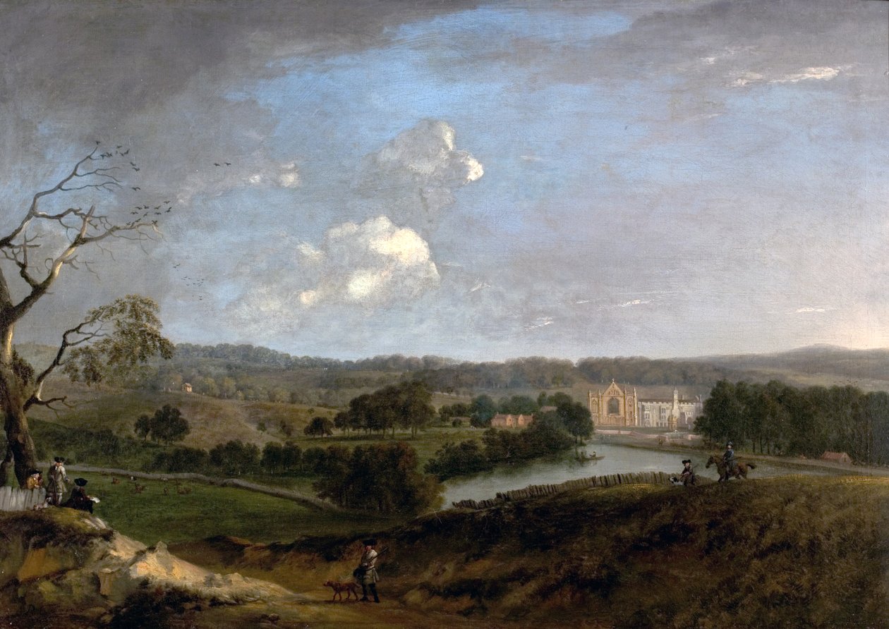 West View of Newstead Abbey, Nottinghamshire, 1726 autorstwa Peter Tillemans