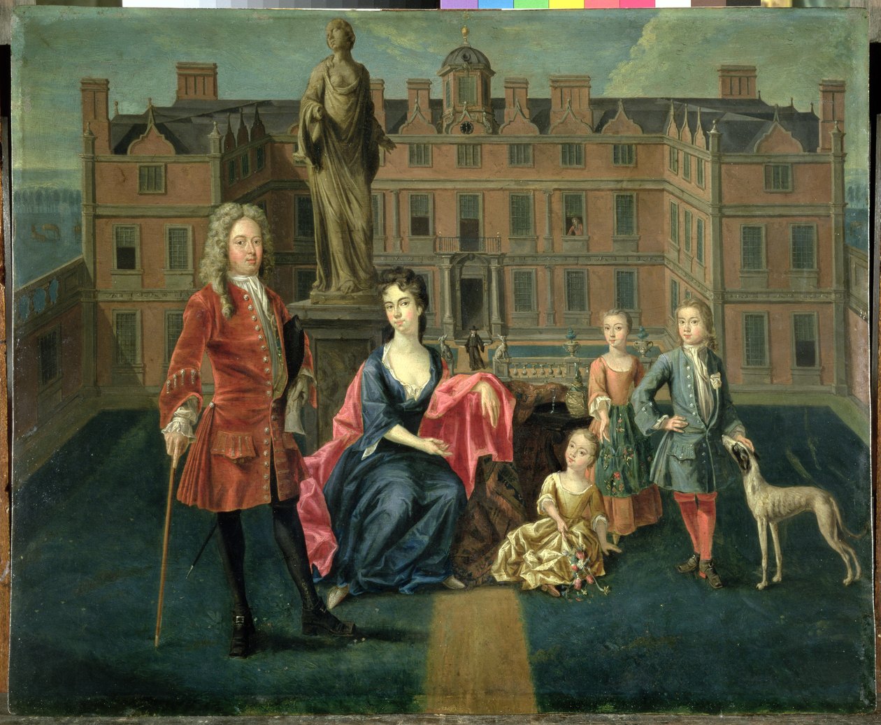 Rodzina Northów w Glemham, 1715-16 (olej na miedzi) autorstwa Peter Vanderbank