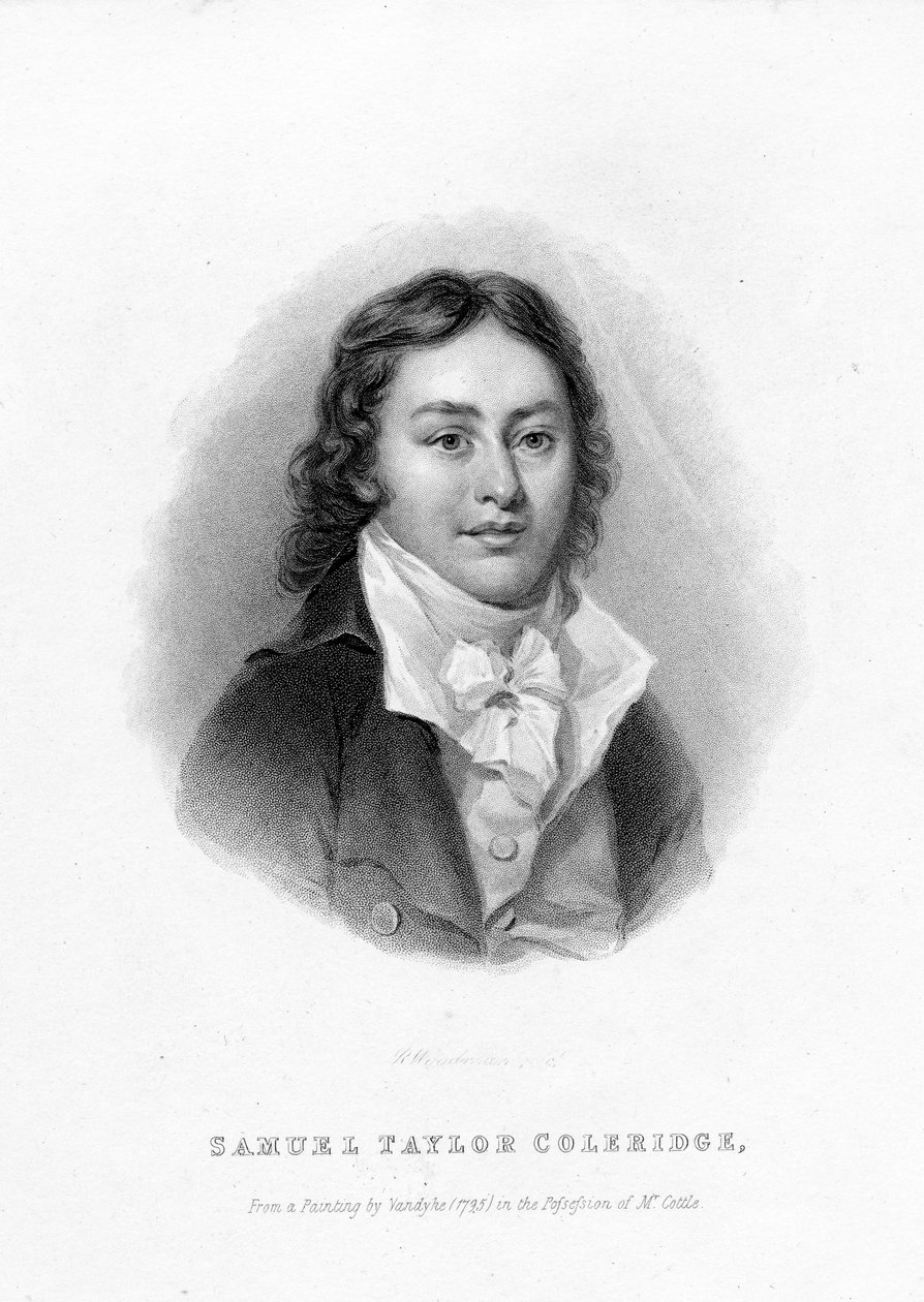 Samuel Taylor Coleridge, grawerowane przez Richarda Woodmana autorstwa Peter van Dyke