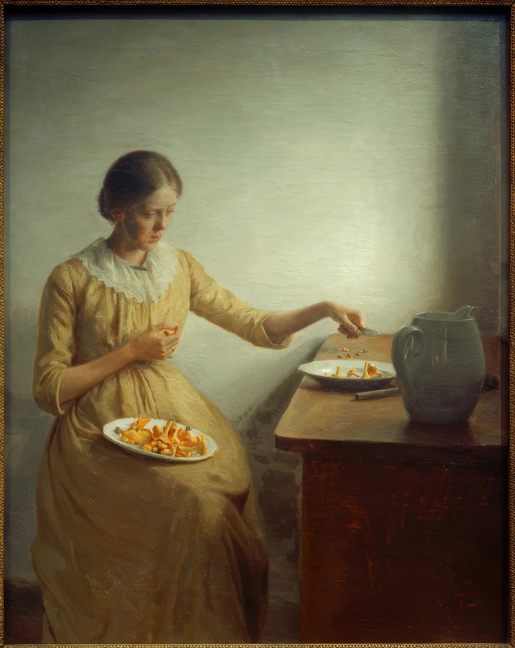 Dziewczyna czyści kurki autorstwa Peter Vilhelm Ilsted