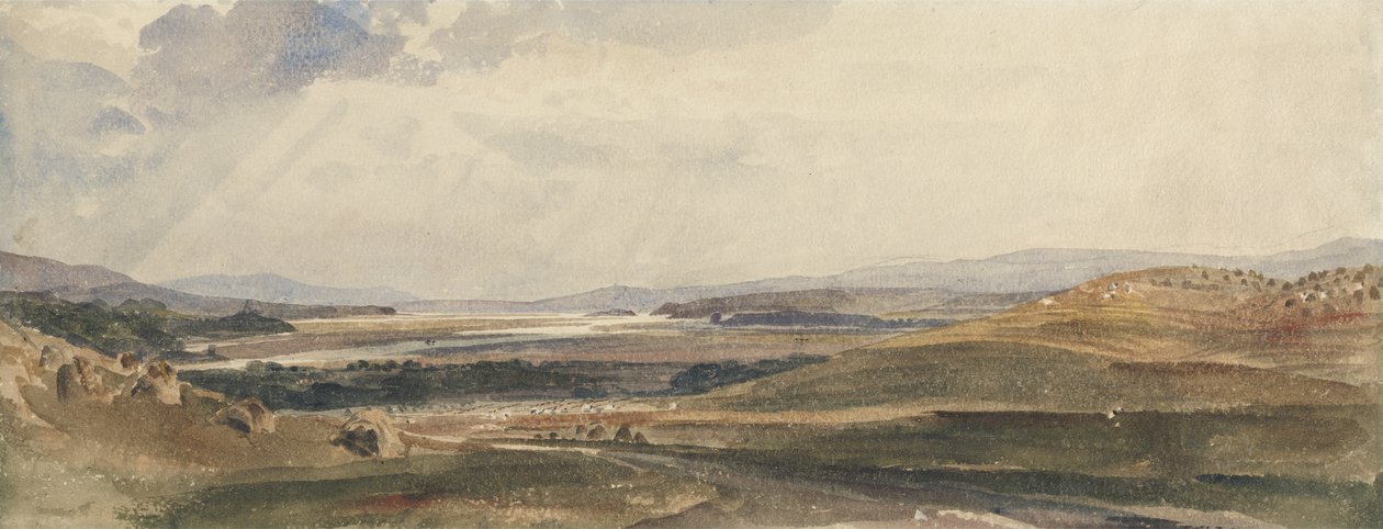 Harvest Time, Cumberland (wc nad grafitem na papierze) autorstwa Peter de Wint