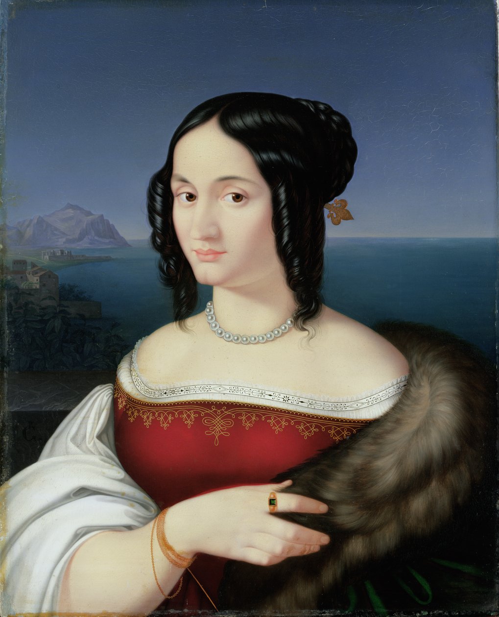 Karolina Grossi, pierwsza żona artysty, 1813-14 autorstwa Peter von Cornelius