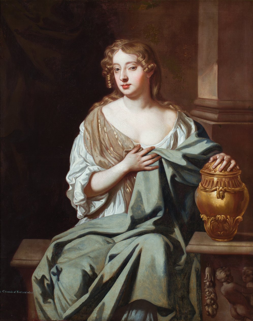 Portret Mary Davis, aktorki (olej na płótnie) autorstwa Peter (after) Lely
