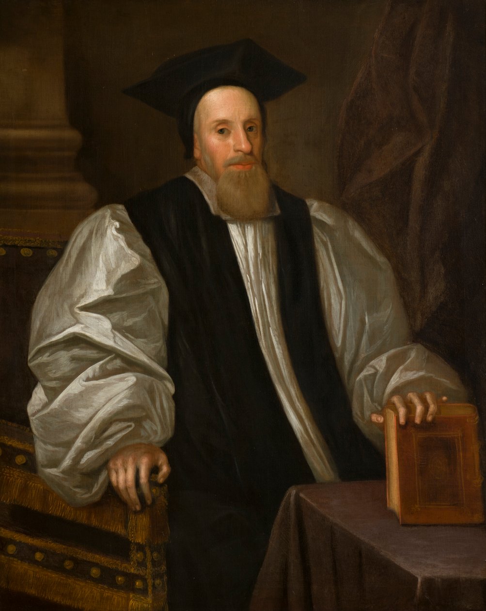 Portret Johna Bridgemana, biskupa Chester (1577-1652), ok. 1638-52 (olej na płótnie) autorstwa Peter (attr.to) Lely