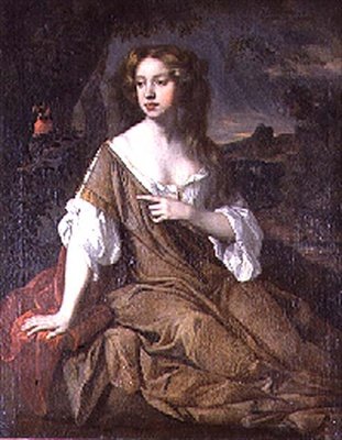 Portret damy w brązowym płaszczu autorstwa Peter (circle of) Lely