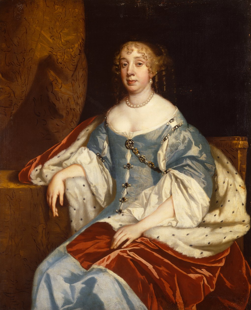 Portret Anne Lady Rivers (olej na płótnie) autorstwa Peter (studio of) Lely