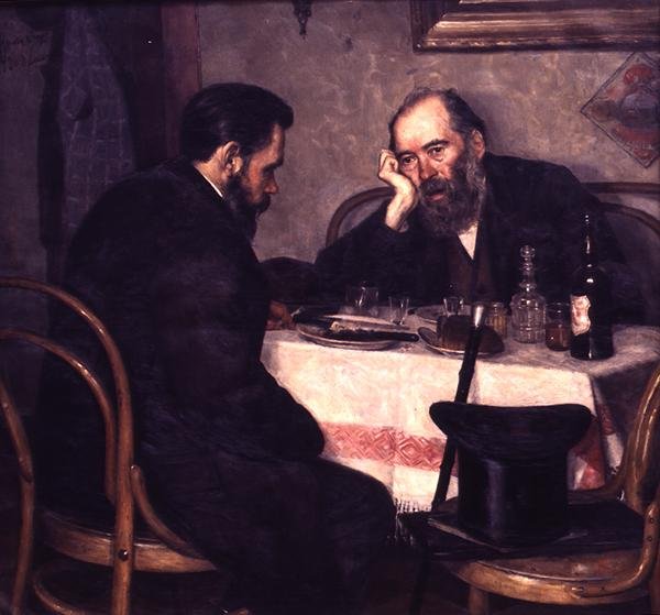 Spotkanie Dwóch Przyjaciół autorstwa Peter Alexandrovich Nilus