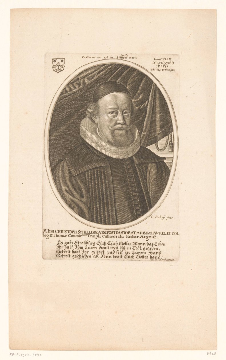 Portret Johanna Christopha Schillinga autorstwa Peter Aubry (II)