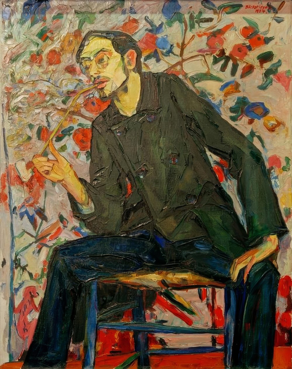 Portret malarza Conrada Felixmüllera autorstwa Peter August Böckstiegel