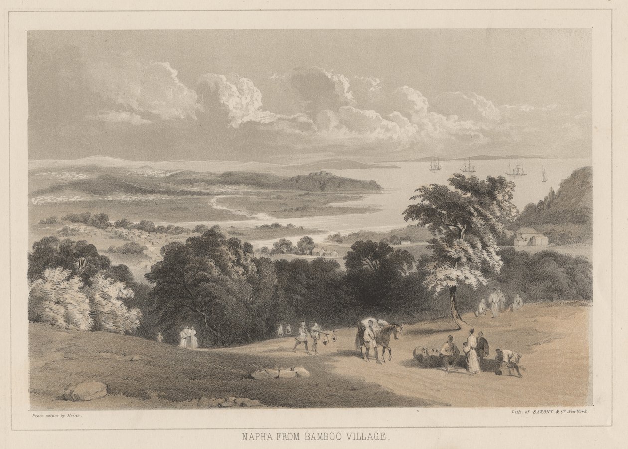 Napha from Bamboo Village, litografia Sarony und Co., 1855 (chromolitografia) autorstwa Peter Bernhard Wilhelm Heine