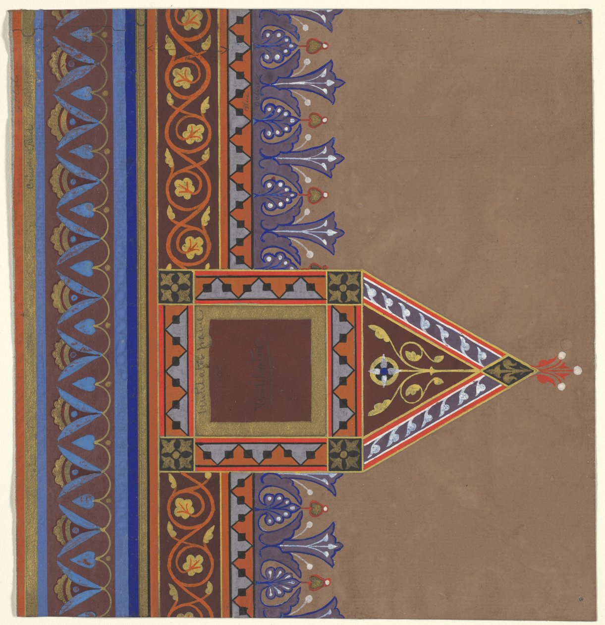 Projekt wystroju Biblioteki Brooklyńskiej, 1868-69 autorstwa Peter Bonnett Wight