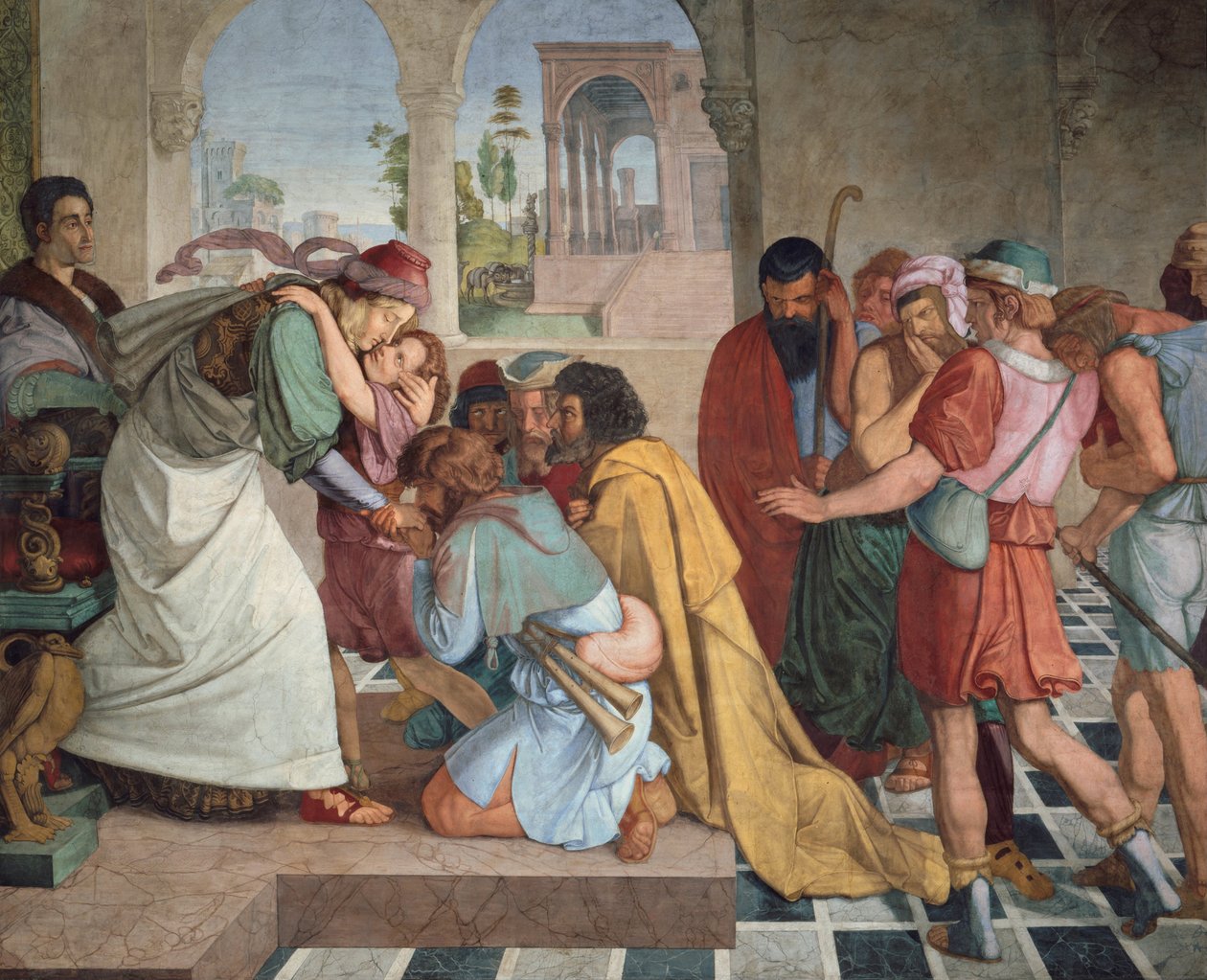 Józef objawia się swoim braciom, 1817 autorstwa Peter Cornelius von