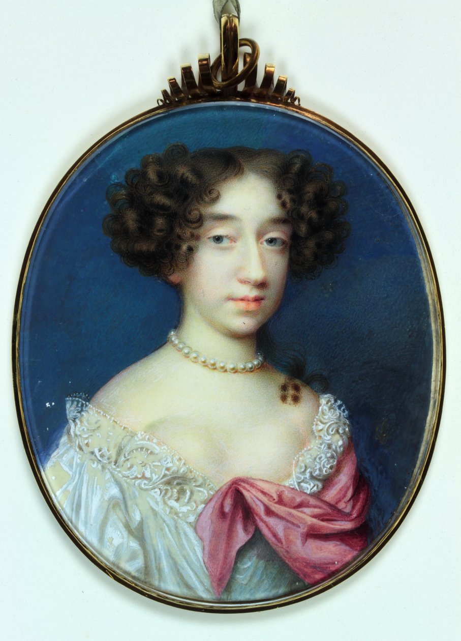Lady Elizabeth Cavendish, księżna Albemarle i księżna Montagu (akwarela na kości słoniowej) autorstwa Peter Cross
