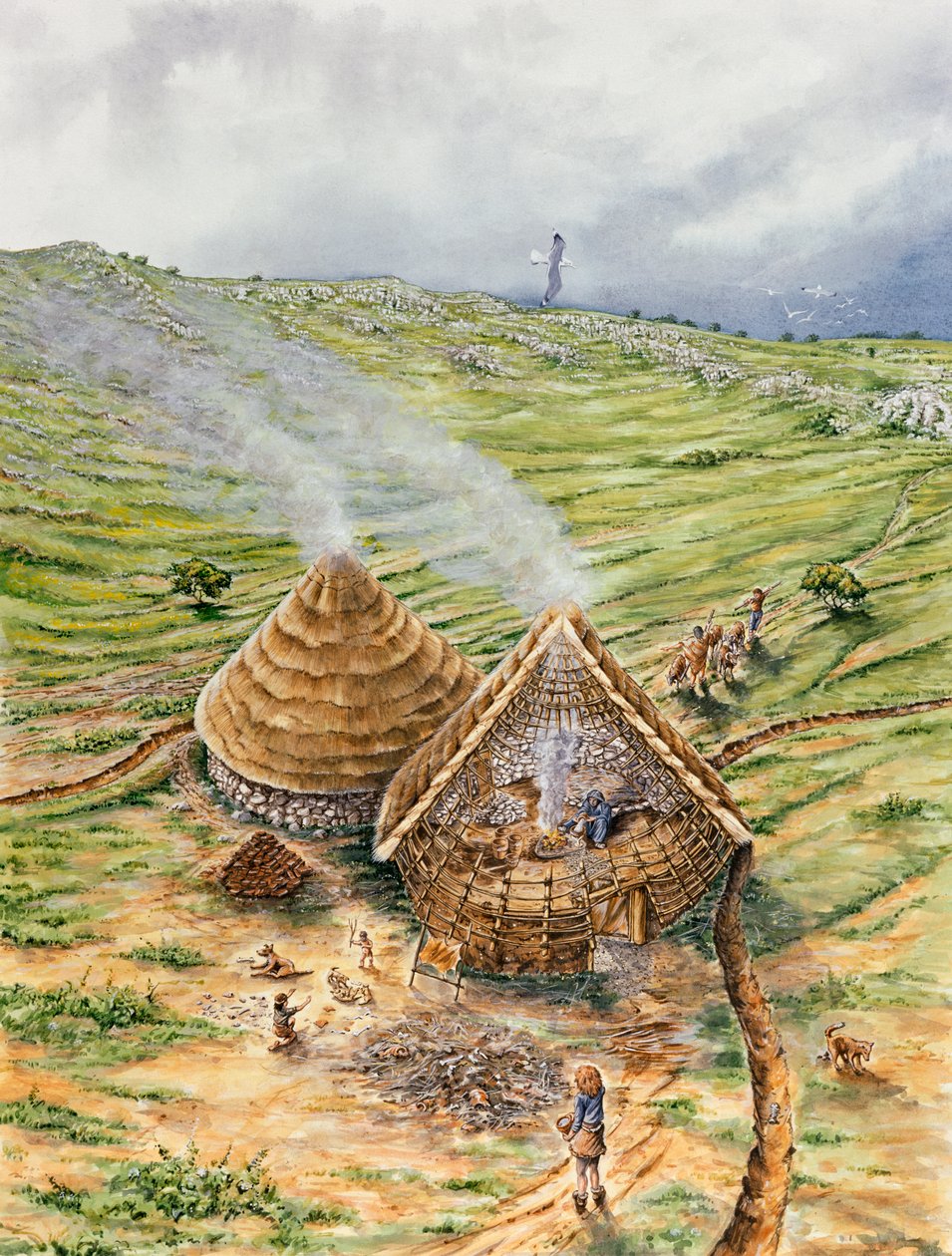 Brean Down, c3200-600 pne, c1990-2010 autorstwa Peter Dunn