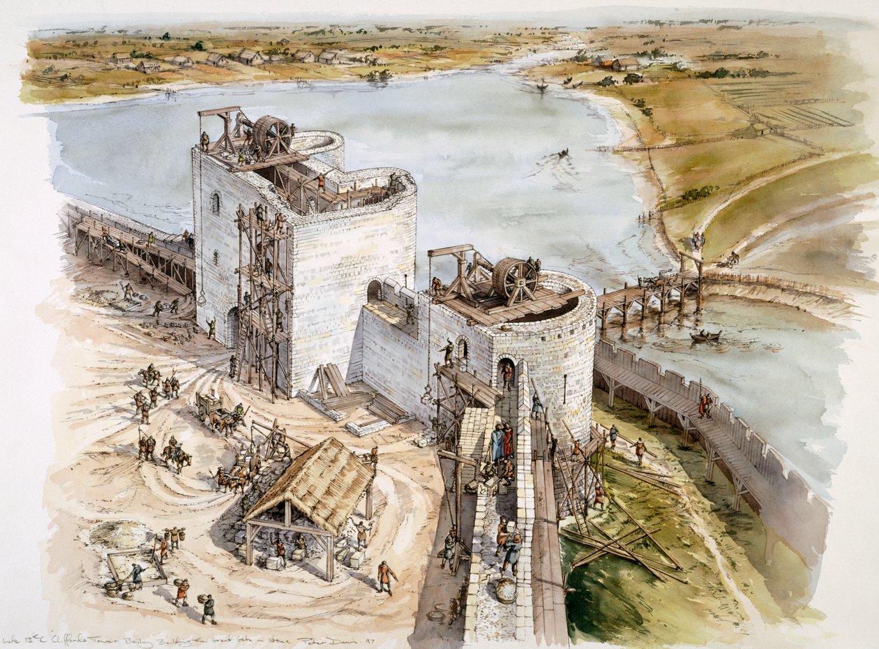 Wieża Clifforda, koniec XIII wieku, ok. 1990-2010 autorstwa Peter Dunn