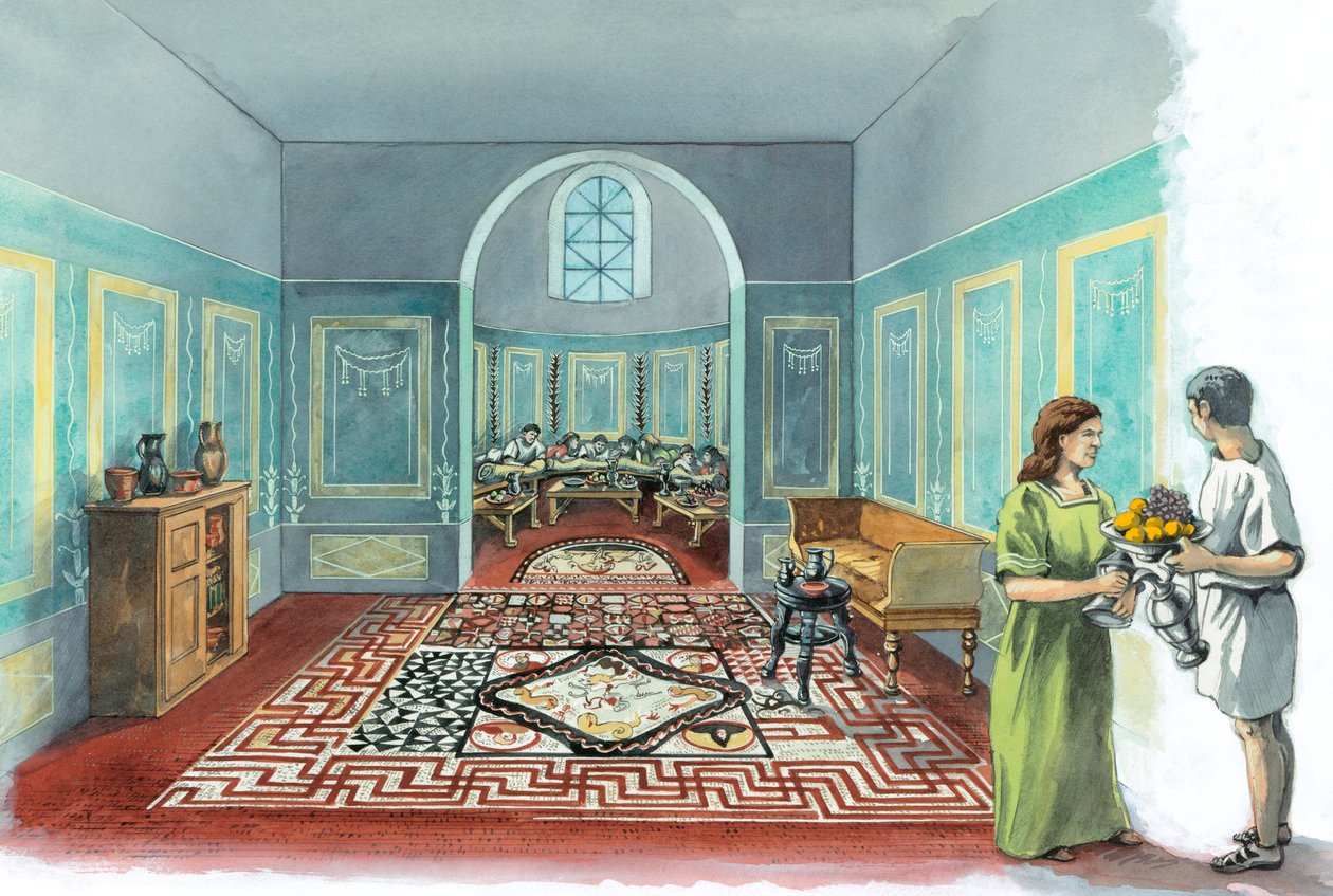 Willa rzymska Lullingstone, ok. II-V w., ok. 1980-2010 autorstwa Peter Dunn