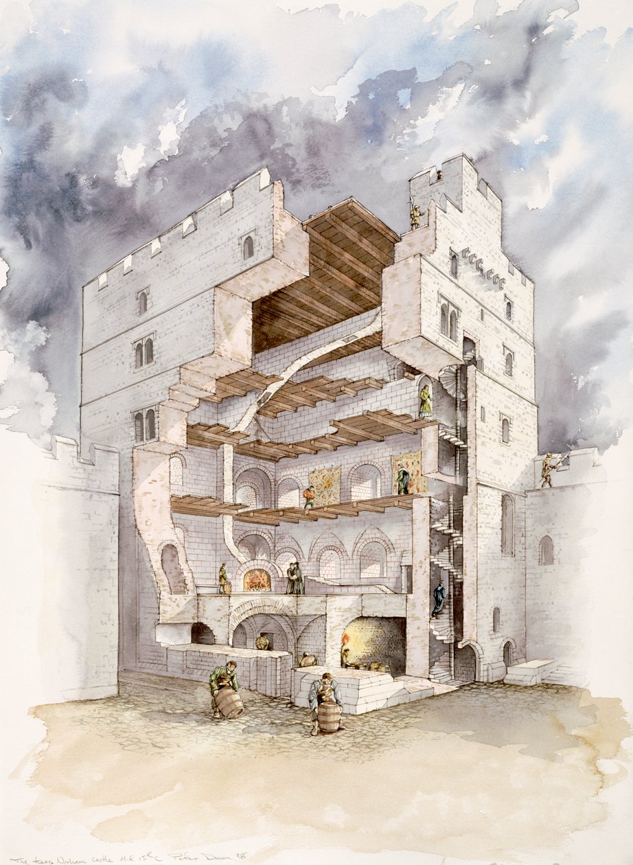 Zamek Norham, połowa XV wieku, 1990-2010 autorstwa Peter Dunn