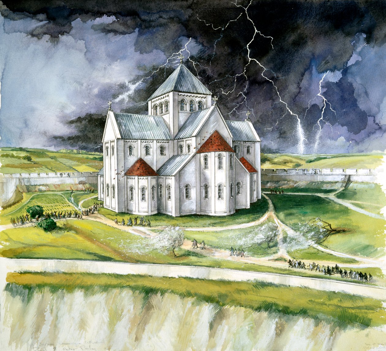 Stary Sarum, 1092, c1990-2010 autorstwa Peter Dunn