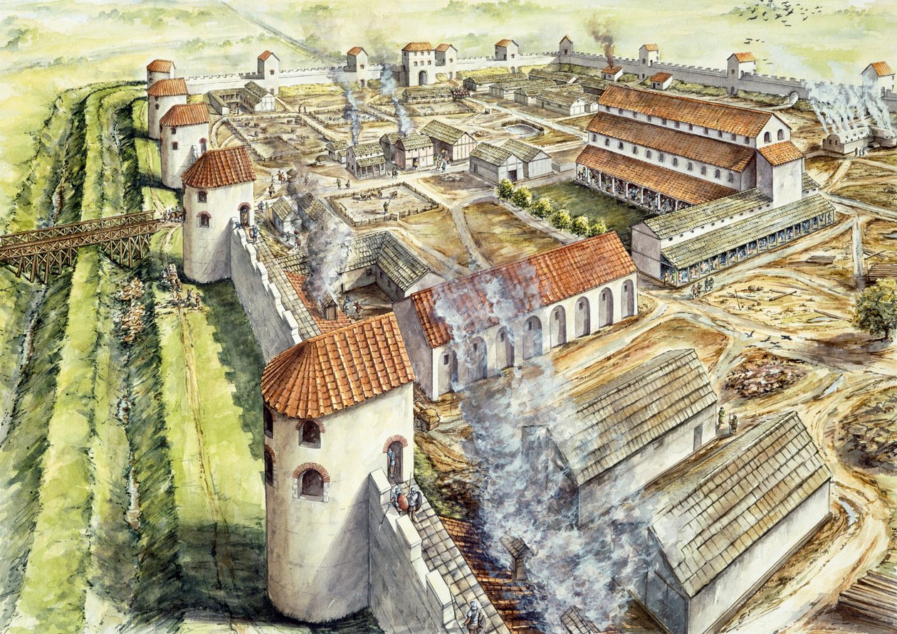 Zamek Portchester, AD345, c1990-2010 autorstwa Peter Dunn