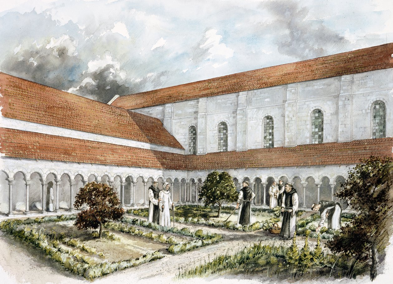 Opactwo Rievaulx, połowa XIII wieku, ok. 1990-2010 autorstwa Peter Dunn