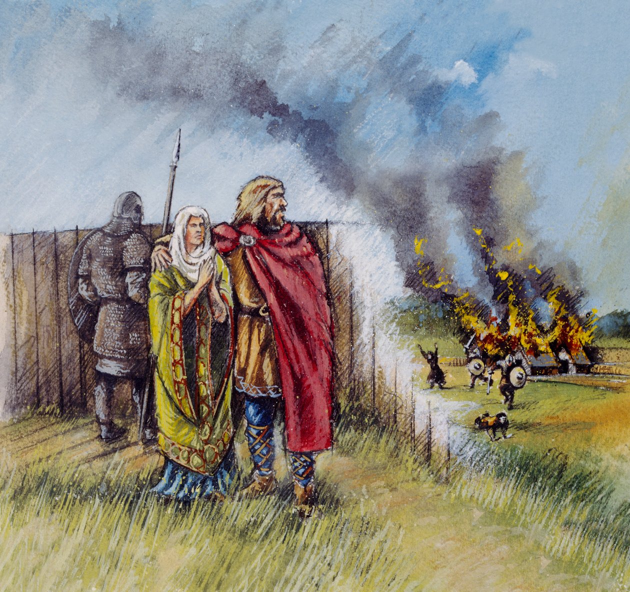 Saski mężczyzna i kobieta, XVIII w., ok. 1990-2010 autorstwa Peter Dunn