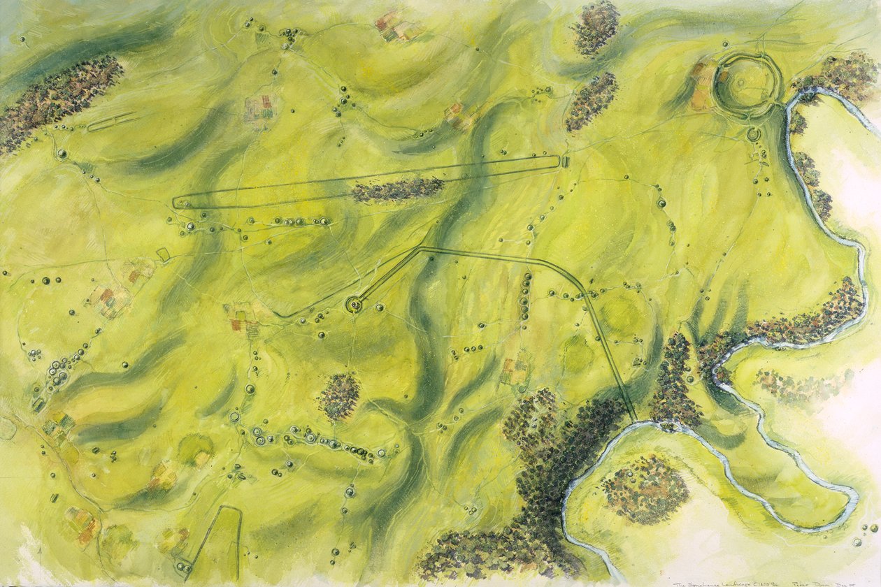 Krajobraz Stonehenge, ok. XVII w. p.n.e., ok. 1990-2010 autorstwa Peter Dunn