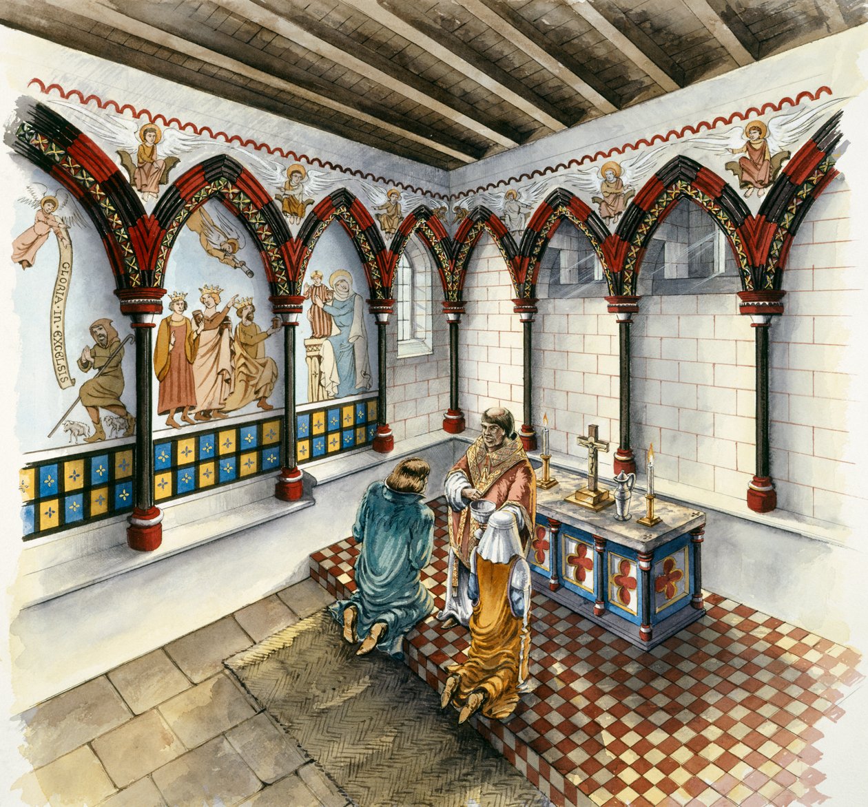 Kaplica, Wieża Clifforda, koniec XIV wieku, ok. 1990-2010 autorstwa Peter Dunn