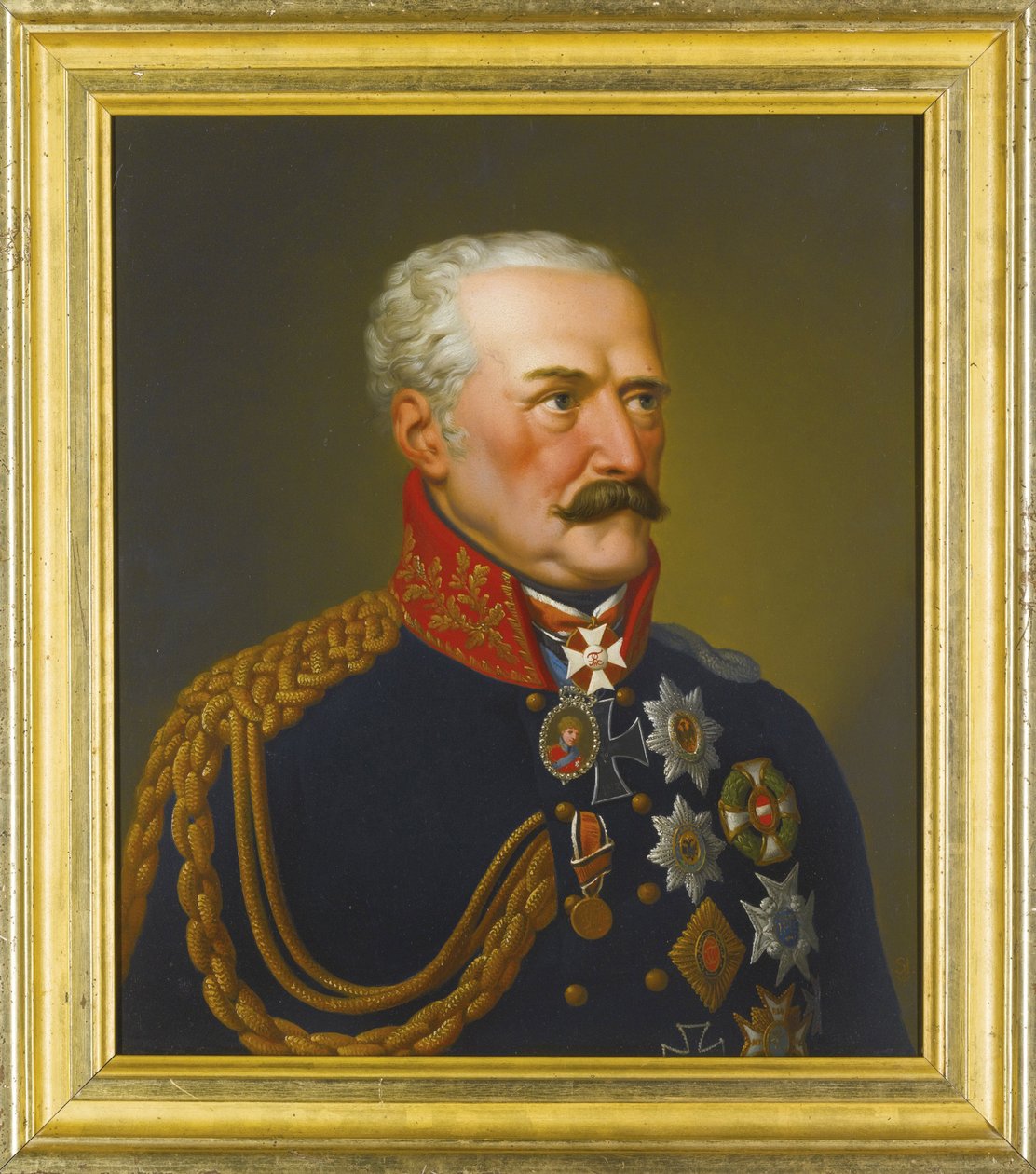 Gebhard Leberecht von Blucher, książę de Wahlstatt - Portret Gebharda Leberechta von Bluecher, księcia Wahlstatt (1742-1819) autorstwa Stroehlinga, Eduarda (1768-1826), - Olej na miedzi, 36,5x31,5 - Kolekcja prywatna autorstwa Peter Eduard Stroehling