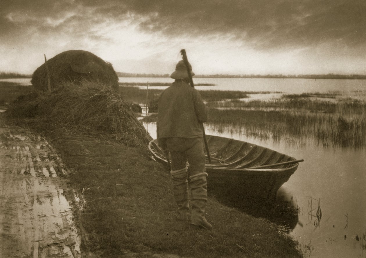 Marsh Man w drodze do wycinania rzeczy Schoof, c.1886 autorstwa Peter Emerson und Thomas Goodall