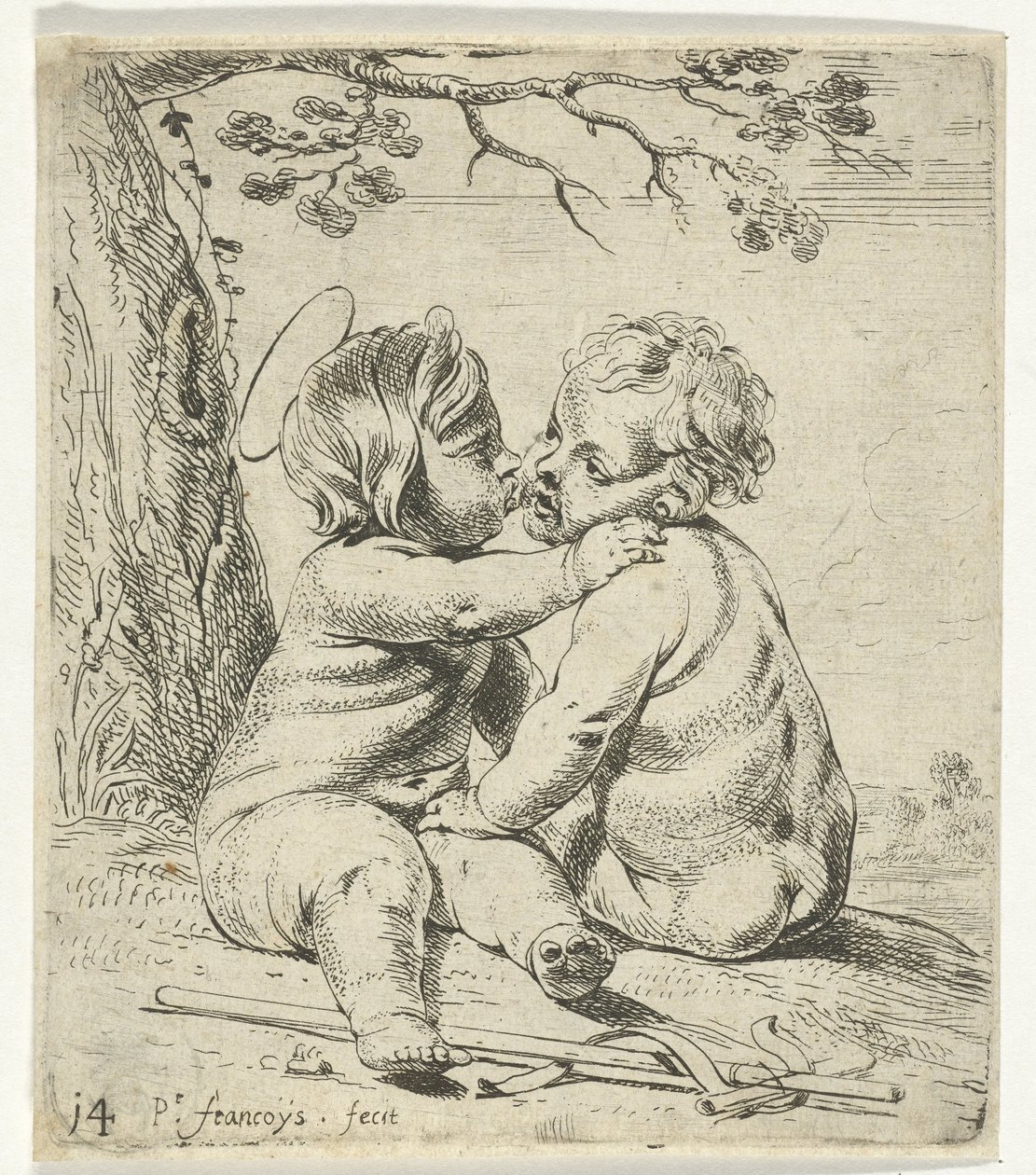 Chrystus i Jan Chrzciciel jako dzieci autorstwa Peter Franchoys