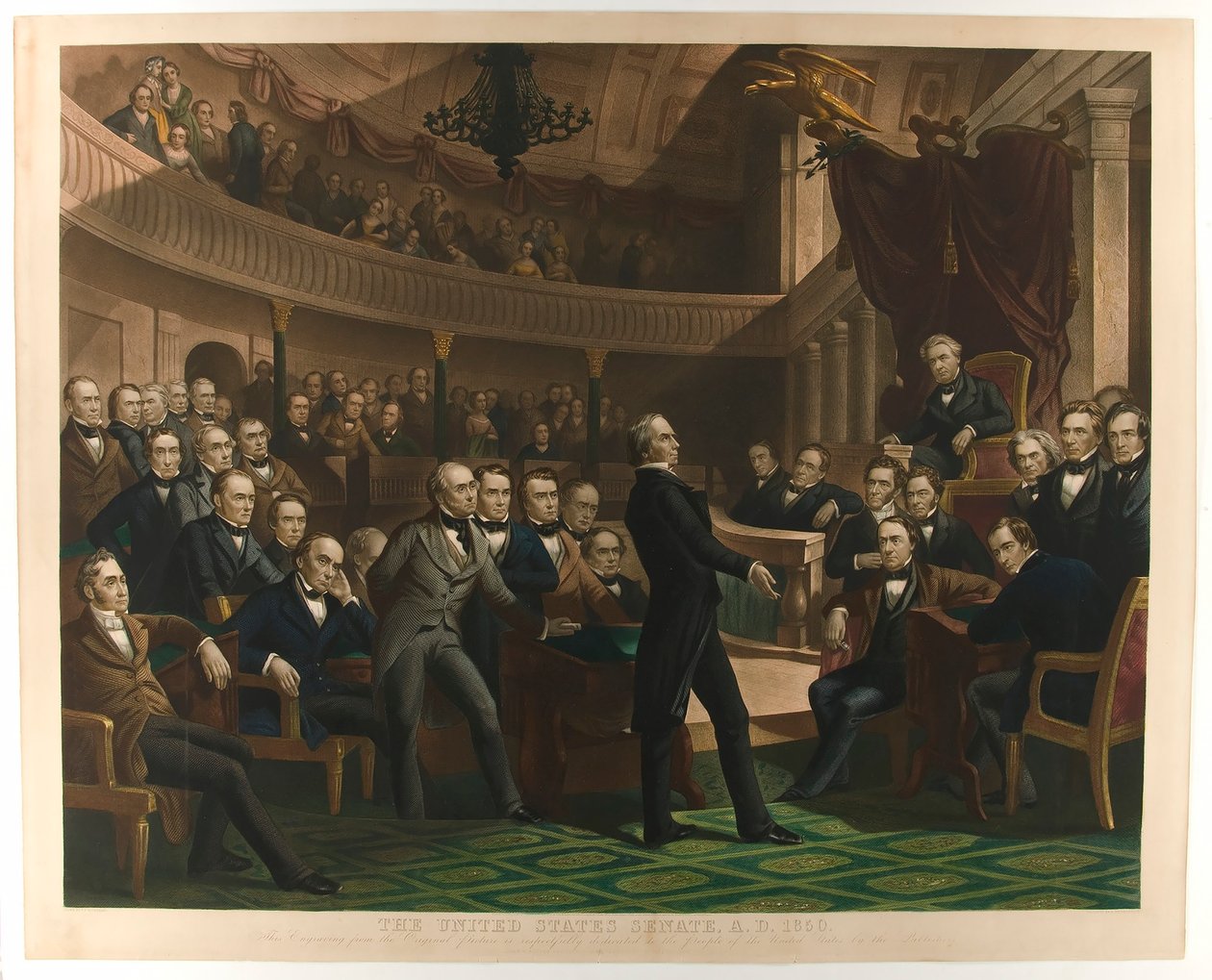 Senat Stanów Zjednoczonych, a.d. 1850, wyd. ok. 1855. autorstwa Peter Frederick Rothermel