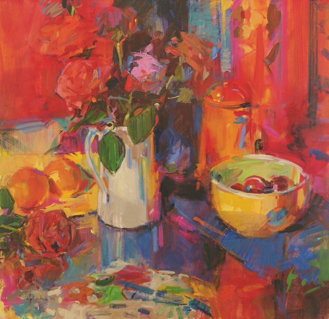 Cukierkowe Róże autorstwa Peter Graham (Contemporary)