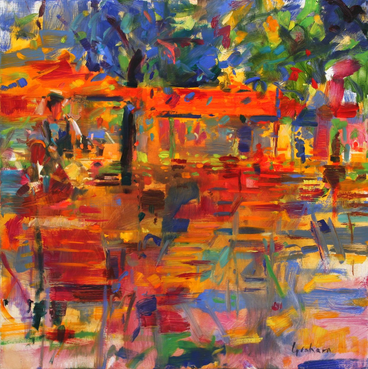 Opadające liście, Paryż autorstwa Peter Graham (Contemporary)