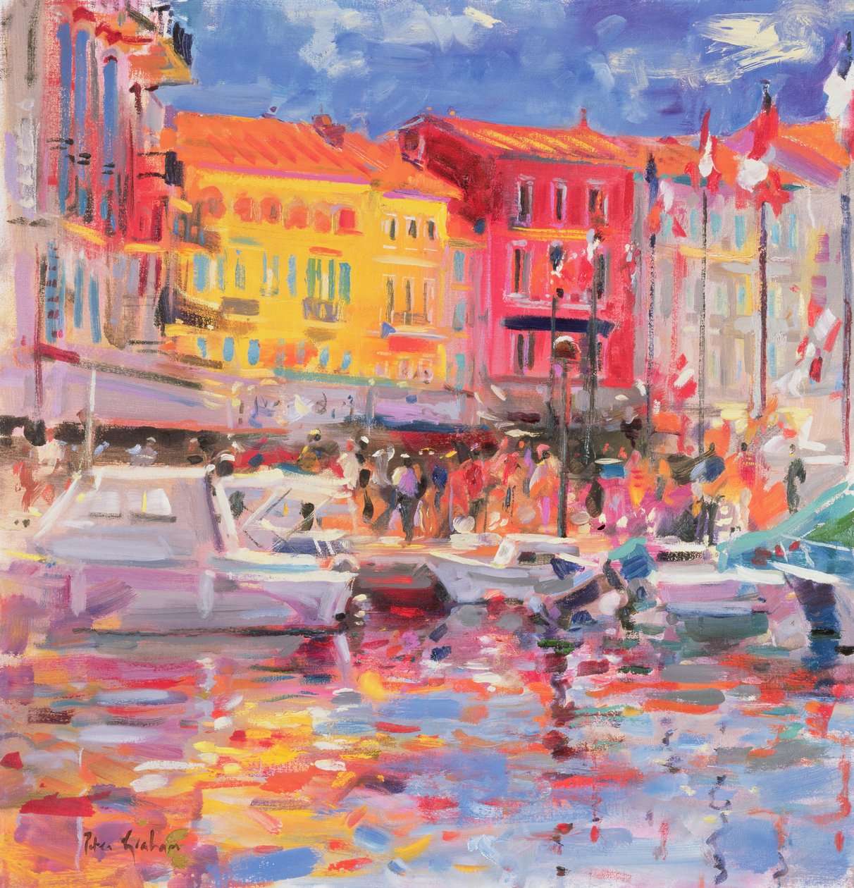 Port St Tropez, 2002 autorstwa Peter Graham (Contemporary)
