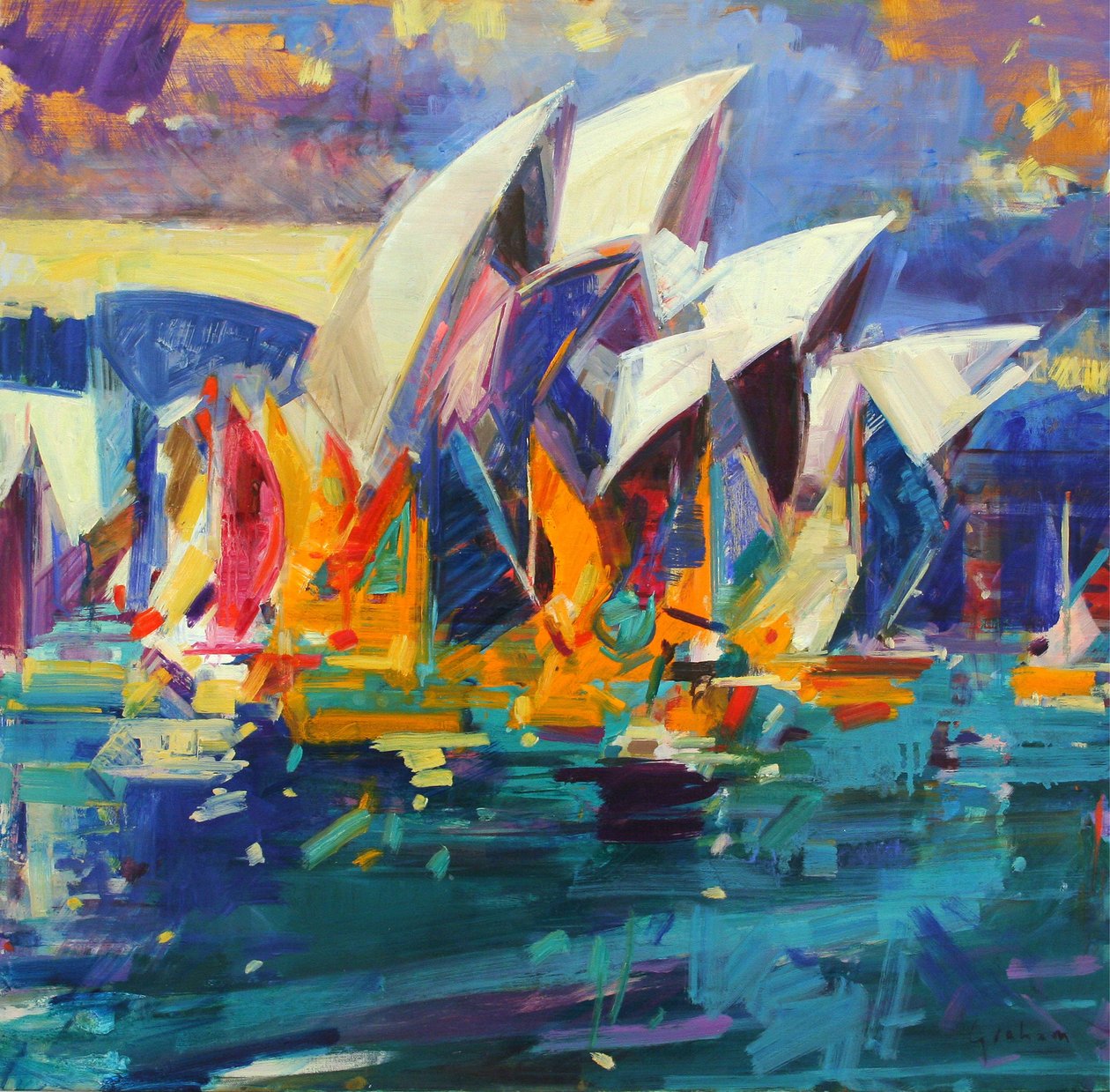 Latające kolory Sydney, 2012 autorstwa Peter Graham (Contemporary)