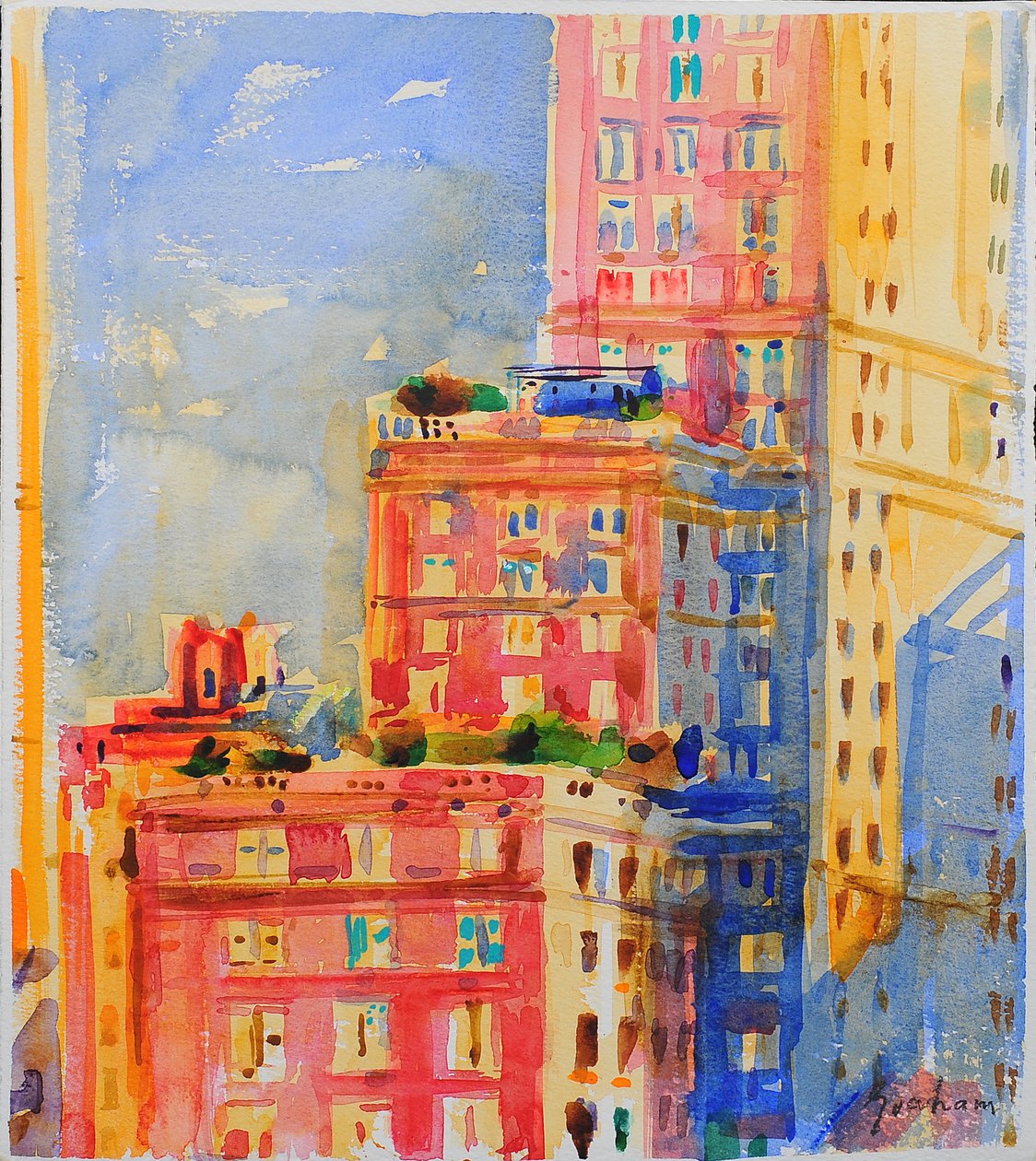 Okna w Upper East Side autorstwa Peter Graham (Contemporary)