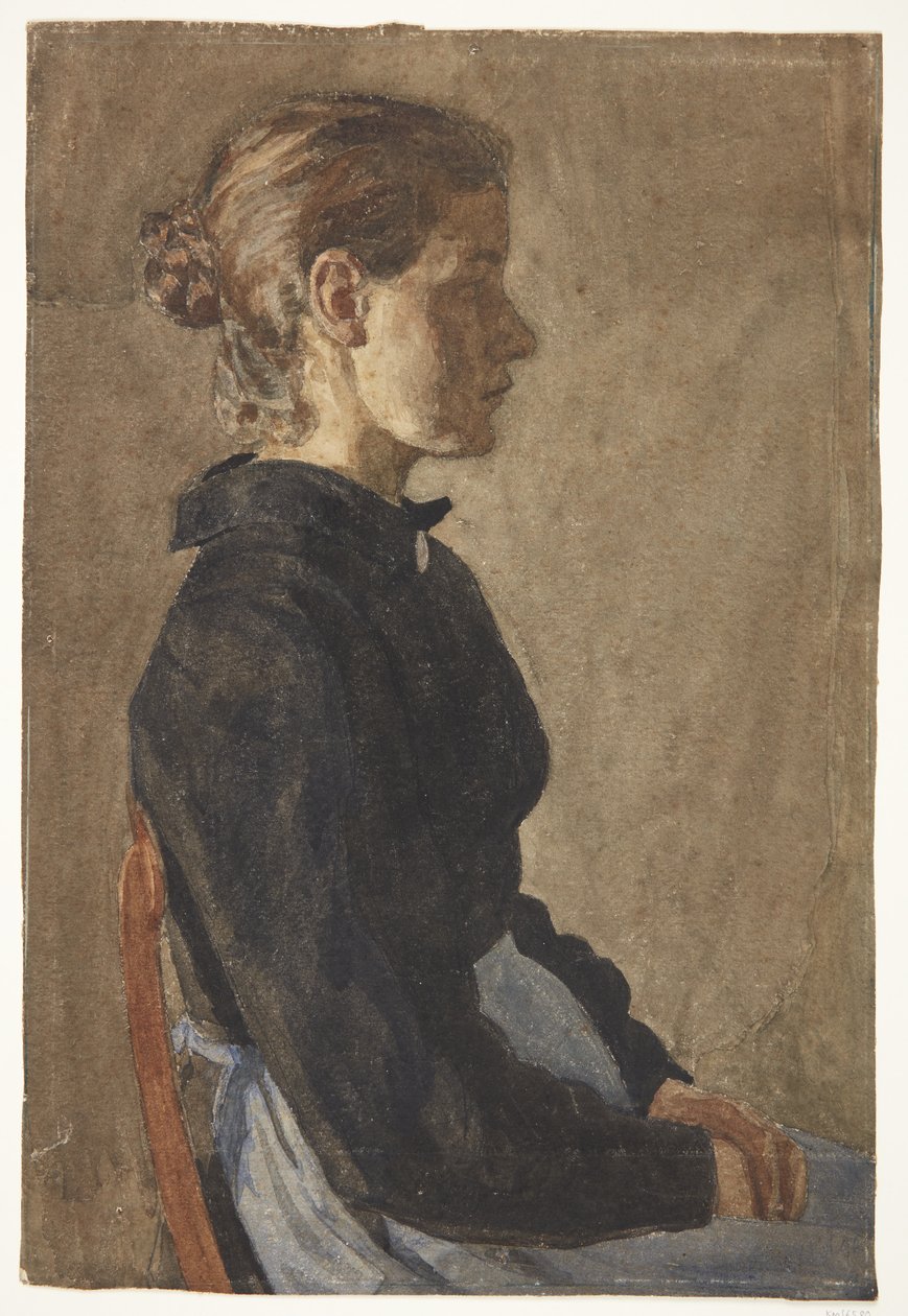 Portret malarki Christine Swane z domu Larsen w młodości autorstwa Peter Hansen