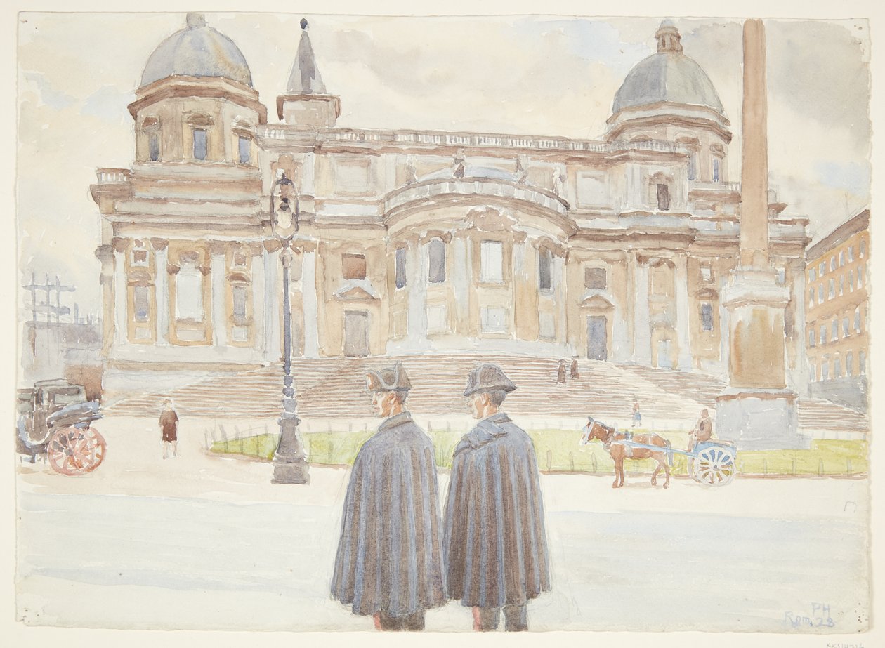 Dwóch karabinierów przed Santa Maria Maggiore autorstwa Peter Hansen