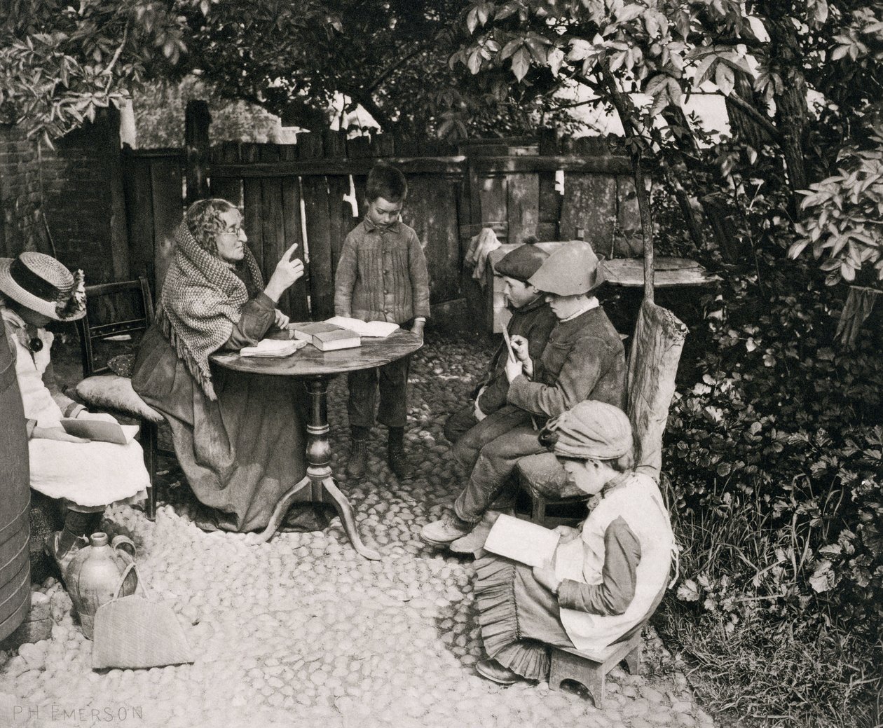 Szkoła Damy, 1887 (fotograwiura) autorstwa Peter Henry Emerson