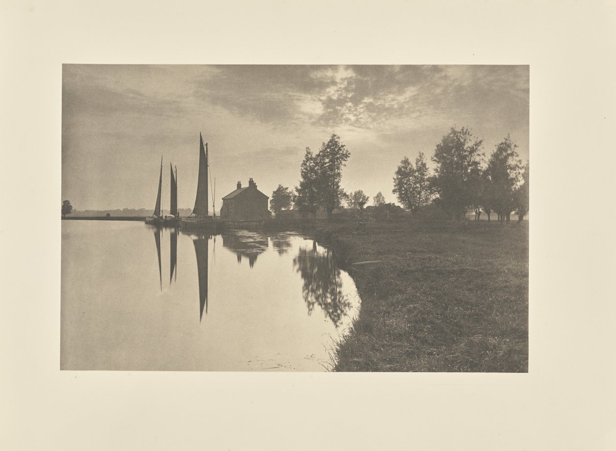 Cantley: wherry oczekujące na zmianę pływu autorstwa Peter Henry Emerson