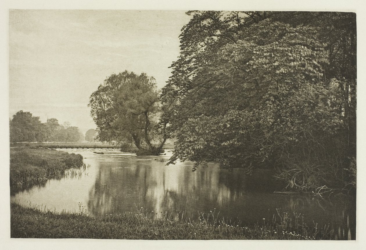 Crow-Island Stream, rzeka Wye autorstwa Peter Henry Emerson