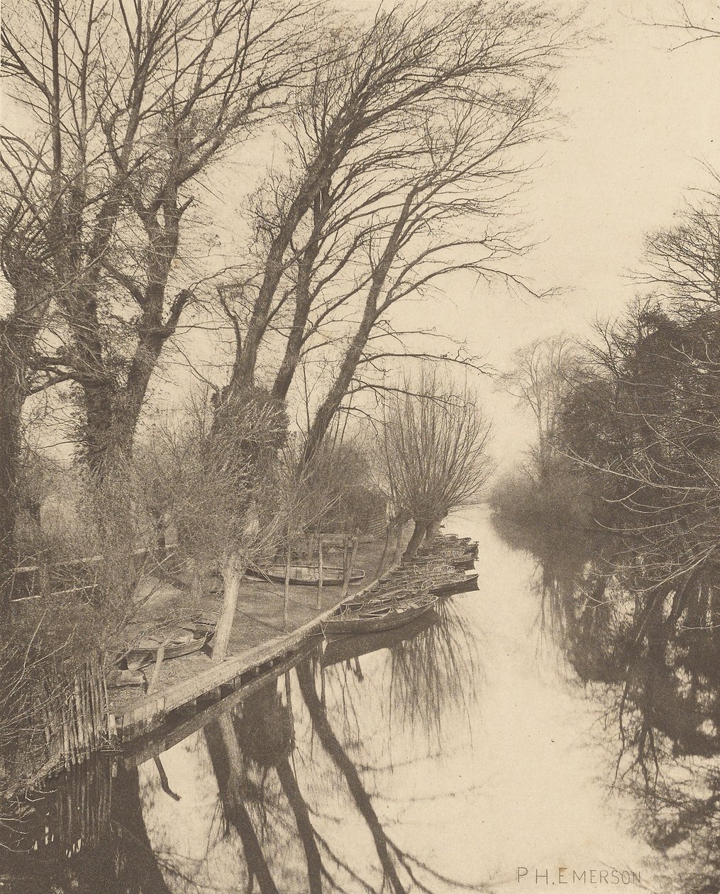 Wyspa Crusoe - River Granta autorstwa Peter Henry Emerson