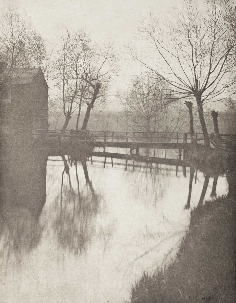 Kładka w pobliżu Chingford autorstwa Peter Henry Emerson