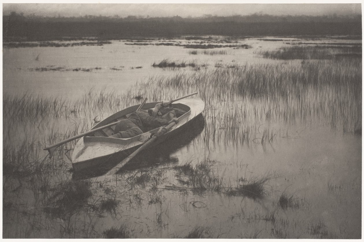 Myśliwy zbliżający się do ptactwa łownego autorstwa Peter Henry Emerson