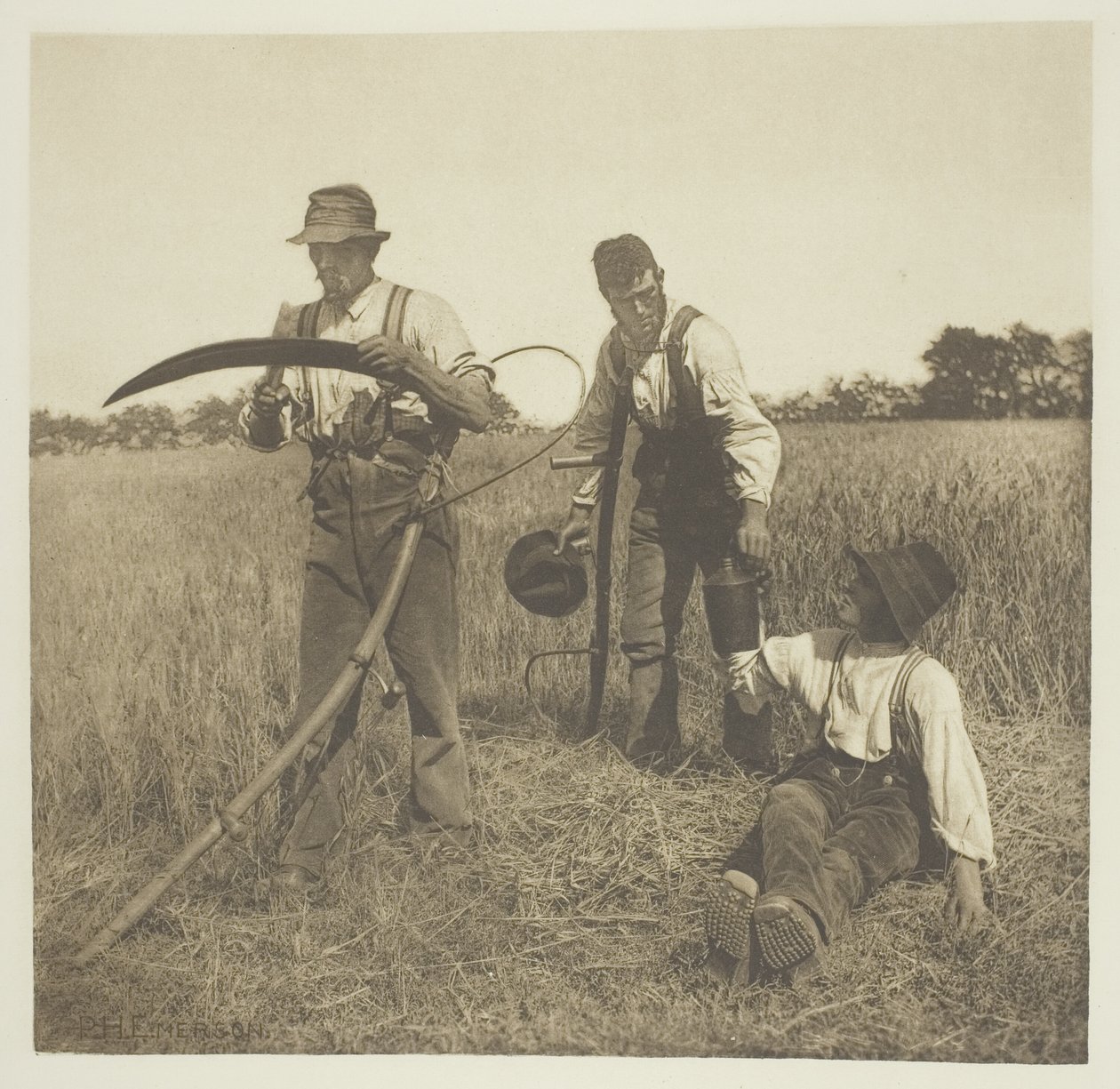 W żniwach jęczmienia (Suffolk) autorstwa Peter Henry Emerson