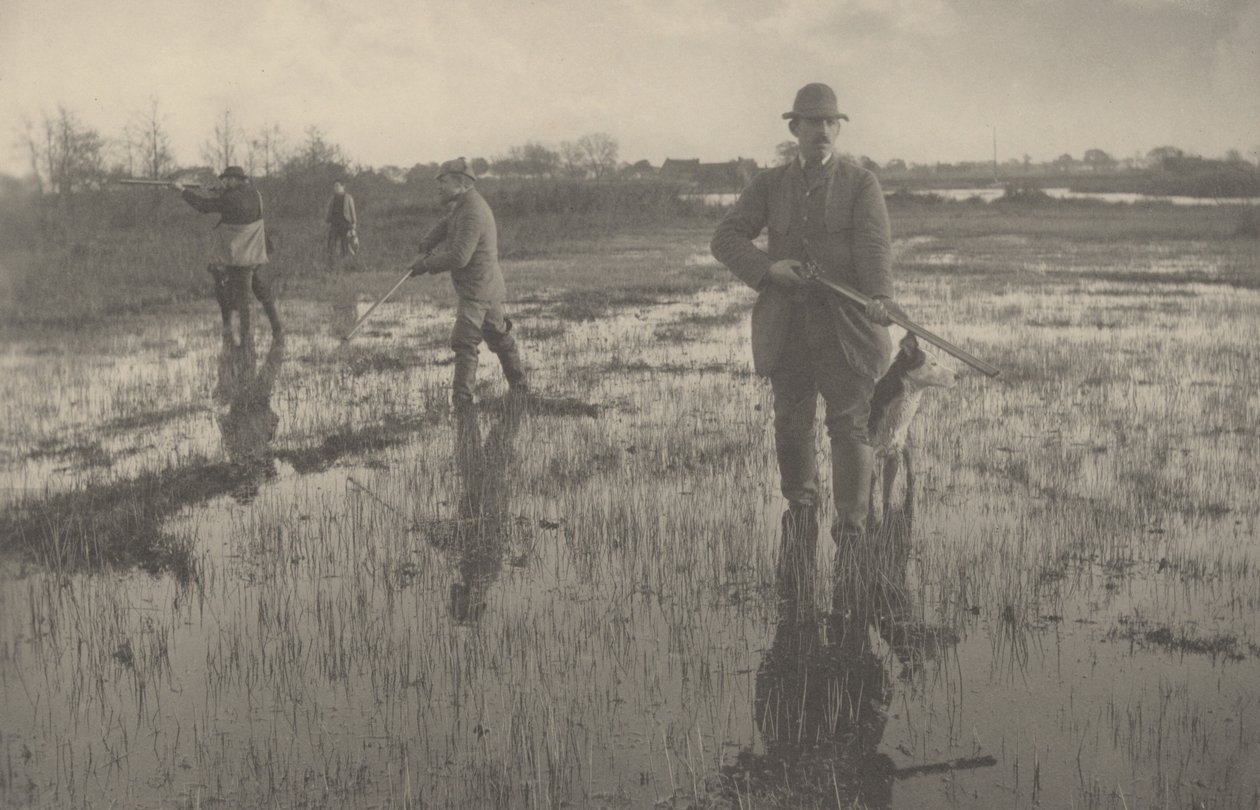 Strzelanie do bekasa, 1886 (zdjęcie) autorstwa Peter Henry Emerson
