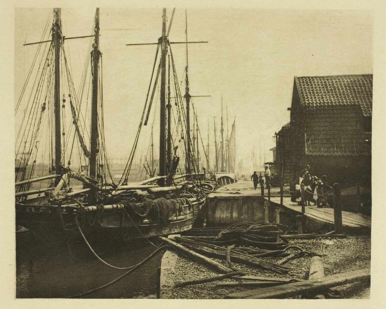 Nabrzeża w porze kolacji autorstwa Peter Henry Emerson
